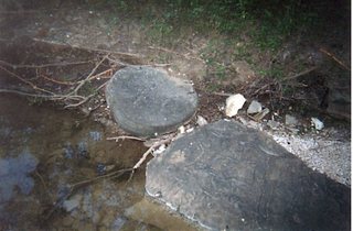 Stone wheel and rectangle from Cambridge Shores,Lake Texoma