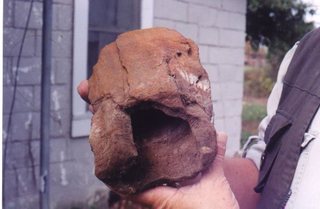 Stone tube from Colbert Oklahoma,collection of Bill Head