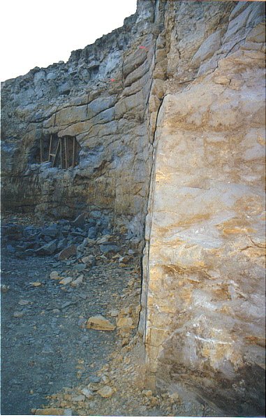 Middle phase of corner excavation.