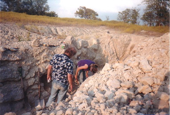 John Lindsey and Dee Johnson during the early hand dug phase of the excavations…