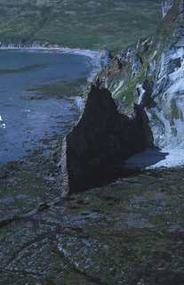 Freestanding dike, Unimak volcano, Aleutian Islands