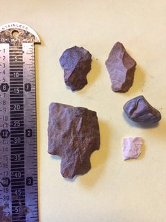 Caney Creek stemmed dart point, small tools, concretion and flake